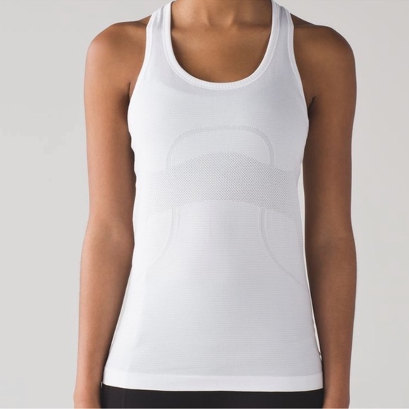 Lululemon 🍋 Swiftly White Racerback Tank Top Size 6 - Picture 1 of 7